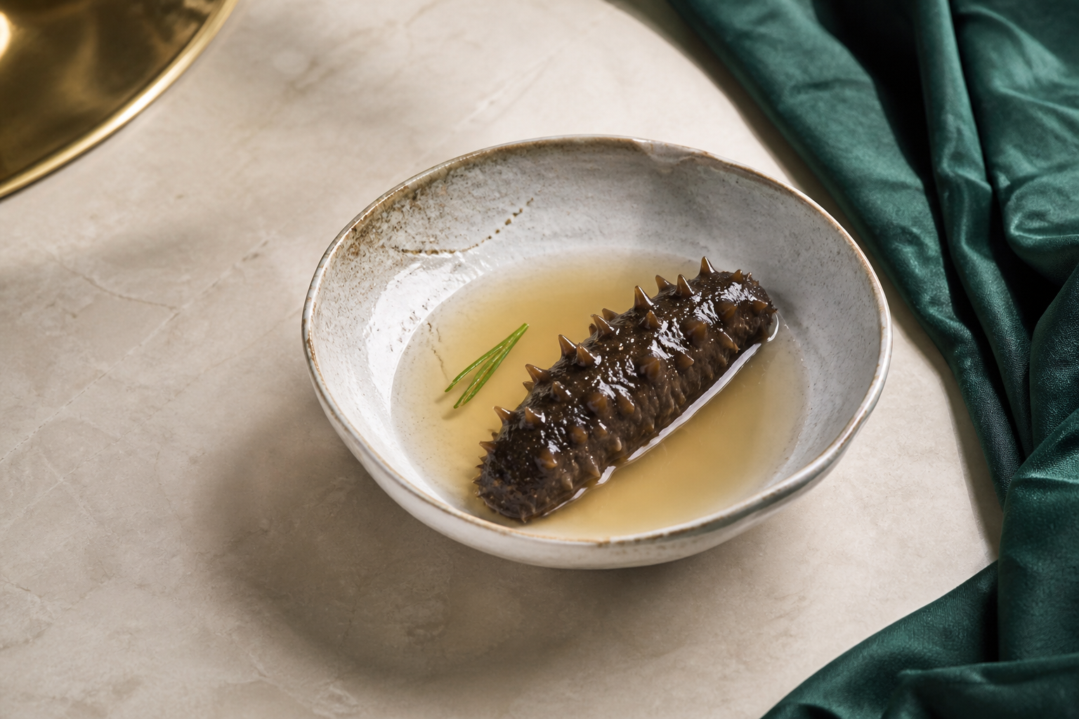 即食海参餐桌呈现创意图片