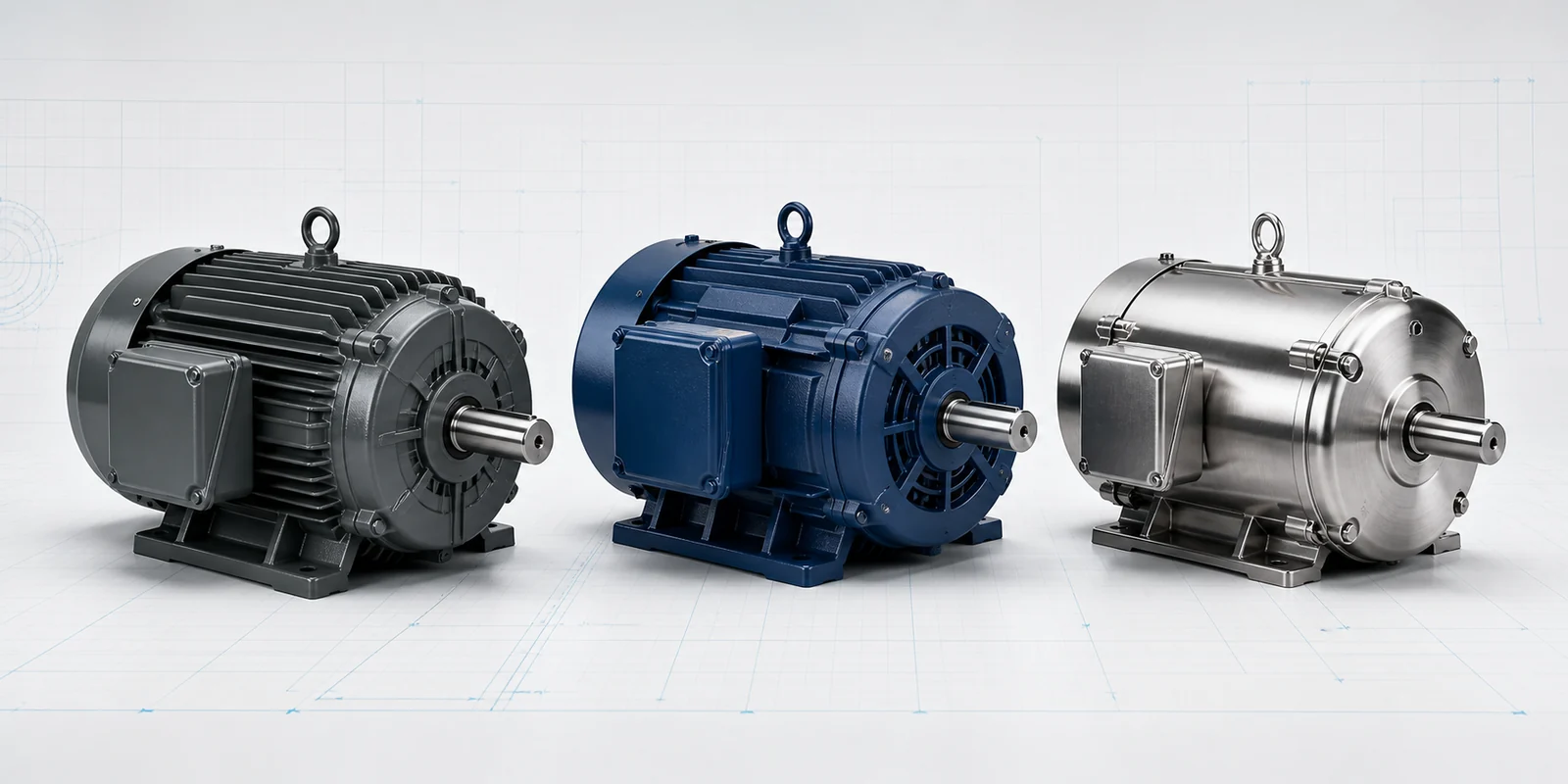 IEC、NEMA与不锈钢电机产品家族创意陈列