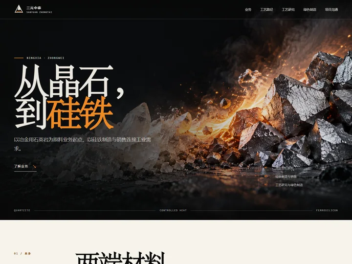 宁夏三元中泰冶金有限公司网站首页缩略图