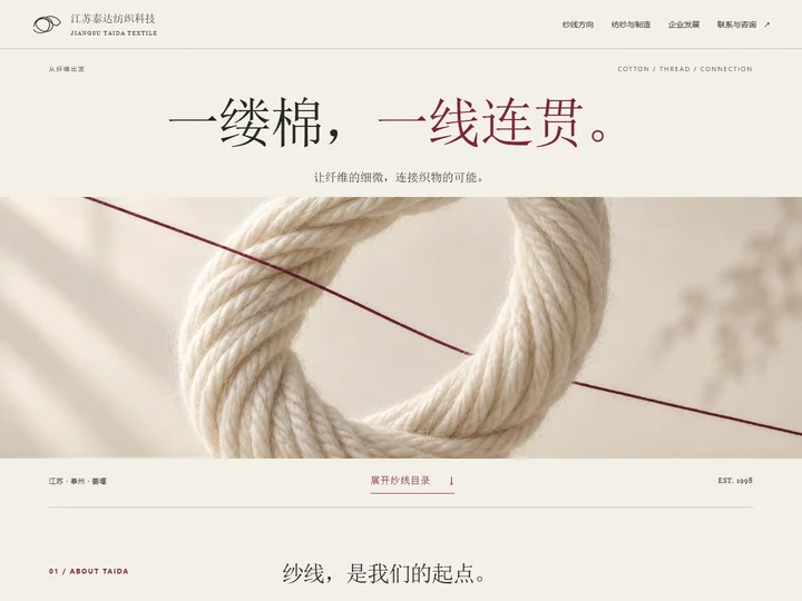 江苏泰达纺织科技有限公司网站首页缩略图