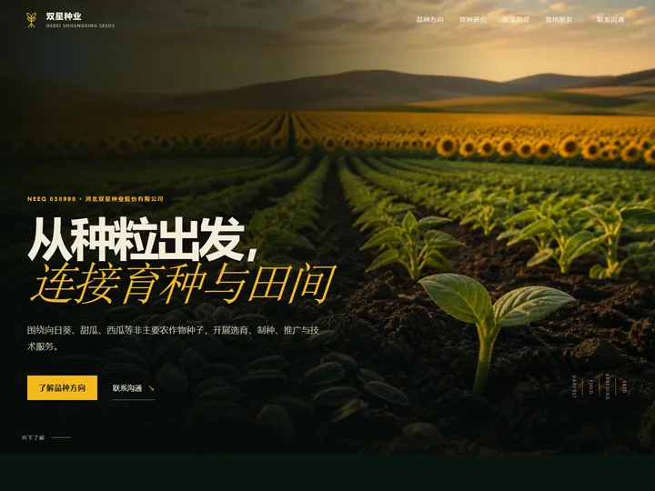河北双星种业股份有限公司网站首页缩略图