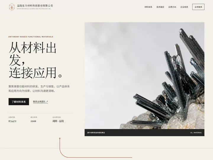 益阳生力材料科技股份有限公司网站首页缩略图